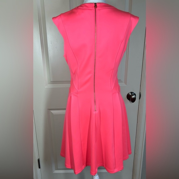 Ted Baker Mitton Fit & Flare Pink Skater Preppy Cocktail Night Out Dress Sz 2 - Picture 3 of 14